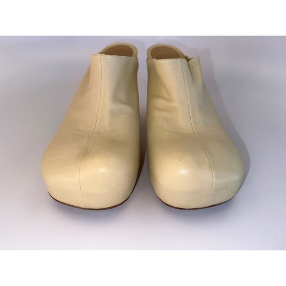 Bottega Veneta Bold Mules Platform Heel Butter Beige Yellow Leather Size 37 - Picture 5 of 14